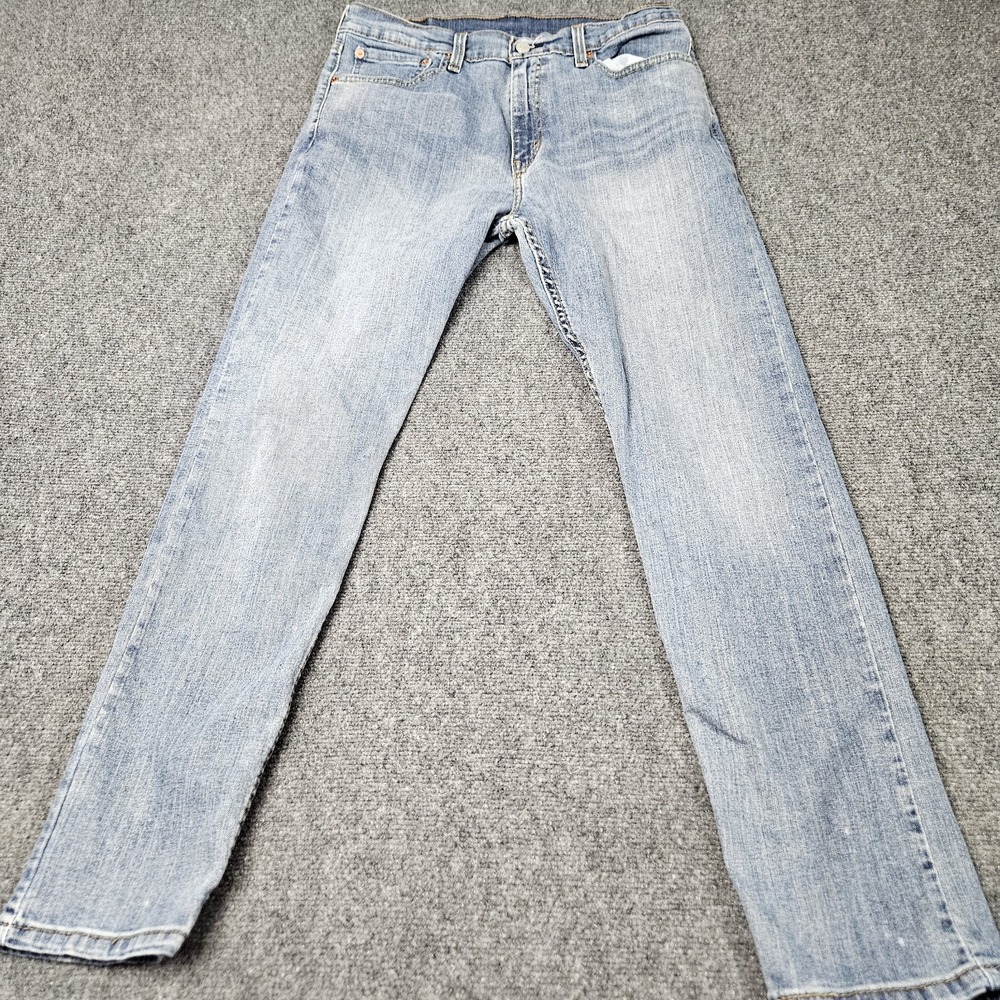 Levis 512 Jeans Slim Taper Mens 33x32 Blue Denim Medium Wash Tapered Leg Casual